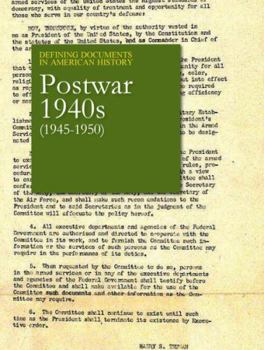Hardcover Defining Documents in American History: Postwar 1940s (1945-1949): Print Purchase Includes Free Online Access Book