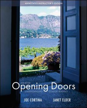 Hardcover Opening Doors: Understanding College Reading, 6th Edition Book