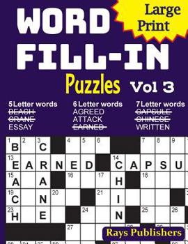 Paperback Large Print Word Fill-in Puzzles 3 Book