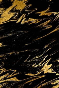 Paperback Black and Gold Marble Composition Notebook - Small Unruled Notebook - 6x9 Blank Notebook (Softcover Journal / Notebook / Sketchbook / Diary) Book