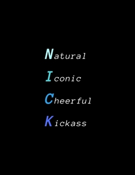 Nick: Inspiring composition notebook gift for boy, son or man | Name personalised present | Elegant wide ruled paper | Standard size perfect for school, college or university