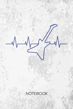 Bullet Dotted Journal: Guitarist Notebook Dotted Grid a5 6x9 120 Pages - Electric Guitar Planner Guitar Heartbeat Diary Guitar Music - Instrumentalist Concert Band Gift Idea for Men and Women