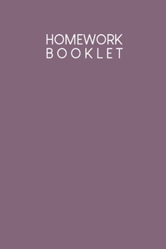 Paperback Homework Booklet: Booklet for children + pupils + students - Design: Purple Book