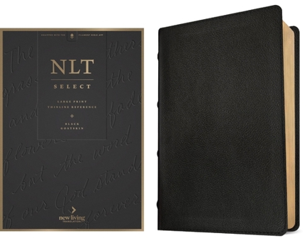 Leather Bound NLT Select Large Print Thinline Reference Bible, Filament Enabled (Goatskin Leather, Black, Red Letter) [Large Print] Book