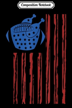 Composition Notebook: Thanksgiving Football Turkey American Flag Gift idea  Journal/Notebook Blank Lined Ruled 6x9 100 Pages