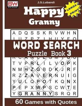 Paperback Happy Granny (WORD SEARCH) Puzzle Book 3 [Large Print] Book