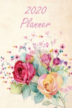 Paperback 2020 Planner: A Monthly and Weekly Planner with Scriptures, with floral bouquet Book