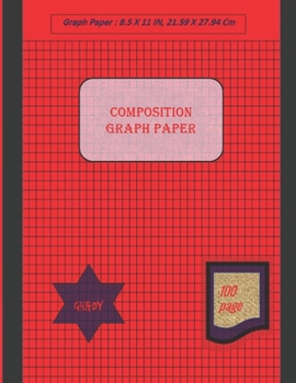Paperback Graph Paper Notebook 8.5 x 11 IN, 100 sheets: Composition Graph Paper, Coordinate Paper, Grid Paper, or Squared Paper Notebook with A Place for Every Book