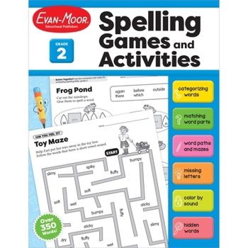 Paperback Spelling Games and Activities, Grade 2 Book