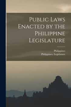 Paperback Public Laws Enacted by the Philippine Legislature Book