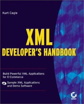 Paperback XML Developer's Handbook [With CDROM] Book