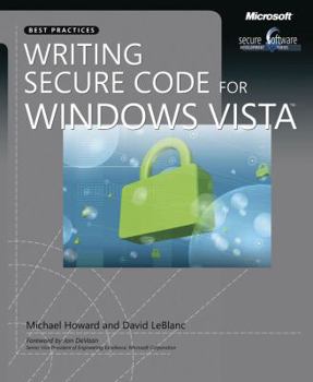 Paperback Writing Secure Code for Windows Vista Book