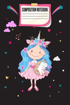 Paperback Composition Notebook: Unicorn Wide Ruled Journal & Notebook for Students, Kids & Teens - Wide Lined Journal for School & College for Writing Book