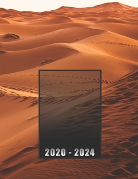 Paperback 2020 - 2024: 60 Months Calendar / 5 Year Monthly Planner / Agenda (Jan - Dec), notepad organizer / Modern Cover of Desert Book