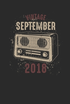 Paperback Vintage September 2018: Dotted Bullet Grid Notebook - Journal for Birthday Gift Idea Book