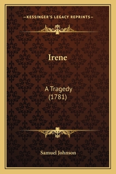 Paperback Irene: A Tragedy (1781) Book