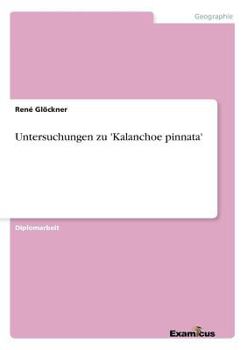 Paperback Untersuchungen zu 'Kalanchoe pinnata' [German] Book