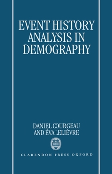 Hardcover Event History Analysis in Demography Book