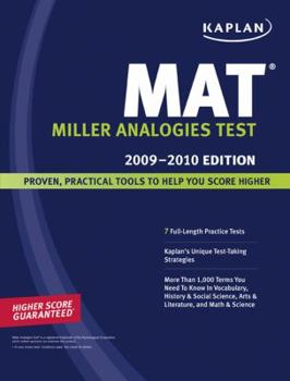 Paperback Kaplan MAT: Miller Analogies Test Book