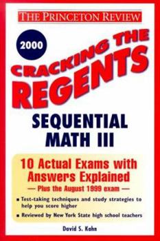 Paperback Cracking the Regents Sequential Math III, 2000 Edition Book