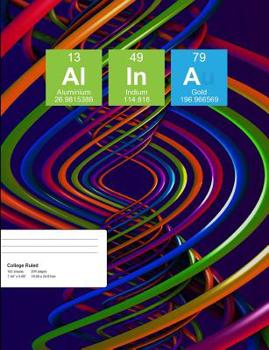 Paperback Alina: Alina Composition Notebook, Personalised Name Notebook, Periodic Table Style Science Fan Notebook, Future Chemist Note Book