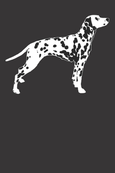 Notebook: Dalmatian Silhouette Dog Spots Shirt Animal Gift Dot Grid 6x9 120 Pages