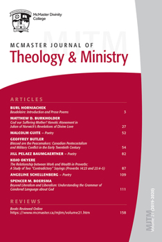 Paperback McMaster Journal of Theology and Ministry: Volume 21, 2019-2020 Book