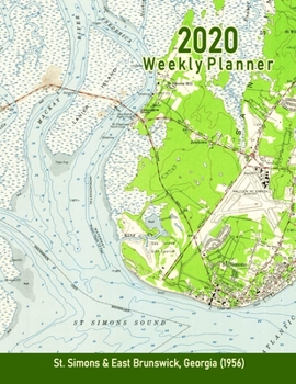 2020 Weekly Planner: St. Simons & East Brunswick, Georgia (1956): Vintage Topo Map Cover