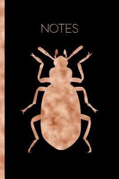 Paperback Notes: Rose Gold Darkling Beetle Insect Journal Notebook Book