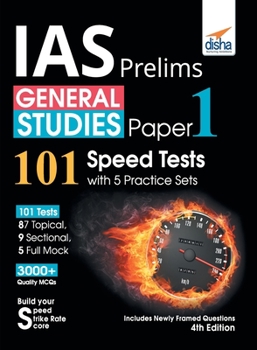 Paperback IAS Prelims General Studies Paper 1 - 101 Speed Tests with 5 Practice Sets - 4th Edition Book