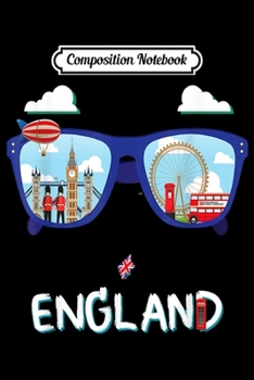 Paperback Composition Notebook: England Sunglasses - Journal/Notebook Blank Lined Ruled 6x9 100 Pages Book