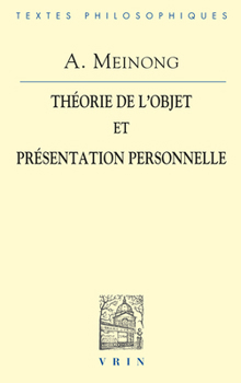 Paperback Theorie de l'Objet & Presentation Personnelle [French] Book