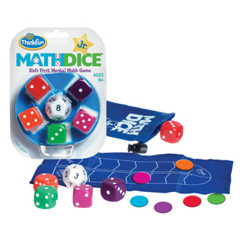ThinkFun Math Dice Junior Game - Engaging Math Skills Builder | Perfect for Kids Aged 6+ | Aids in Mental Agility | Toy of The Year Nominee