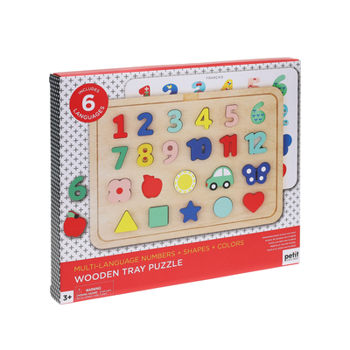 Misc. Numbers, Shapes, and Colors Wooden Tray Puzzle Book