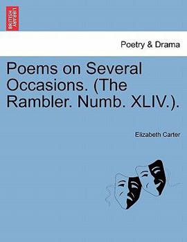 Paperback Poems on Several Occasions. (the Rambler. Numb. XLIV.). Book