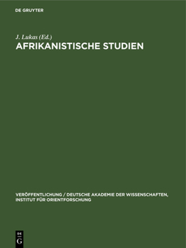 Hardcover Afrikanistische Studien [German] Book