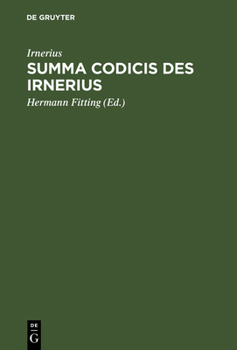 Hardcover Summa codicis des Irnerius [German] Book