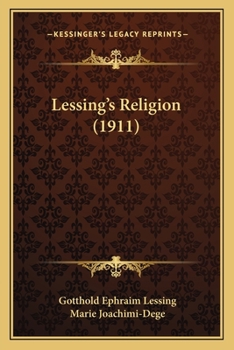 Paperback Lessing's Religion (1911) [German] Book