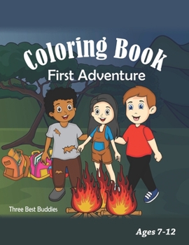 Paperback Coloring Book: Three Best Buddies Book