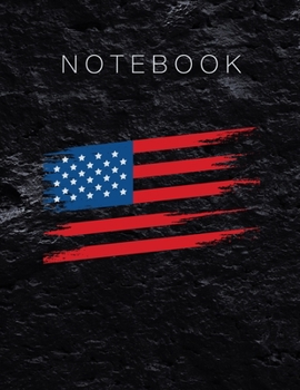 United States Flag Notebook Gift: Notebook Lined / Journal Gift, 120 Pages, Large (8.5 x 11 inches) Soft Cover, Glossy Finish