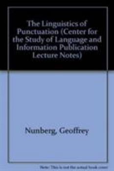 Hardcover The Linguistics of Punctuation Book