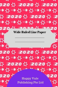 Paperback 2020 New Year Theme Wide Ruled Line Paper Book