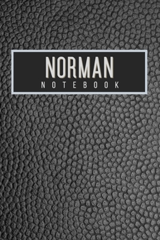 Norman Notebook: Personalised gift notebook for Norman: Beautiful black leather effect notebook notepad: Handy 6x9in size.