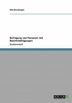 Paperback Befragung von Personen mit Beeinträchtigungen [German] Book
