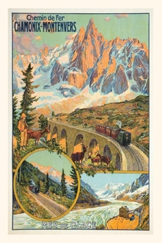 Paperback Vintage Journal Chamonix, France Travel Poster Book