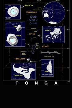 Paperback Modern Day Color Map of Tonga Journal: Take Notes, Write Down Memories in this 150 Page Lined Journal Book