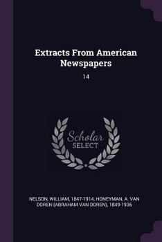 Paperback Extracts From American Newspapers: 14 Book