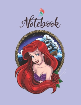 NoteBook: Disney Little Mermaid Ariel Sailor Tattoo Graphic Notebook for Girls Teens Kids Journal College Ruled Blank Lined 110 Pages of 8.5x11 The Little Mermaid Secret Diary and Journals