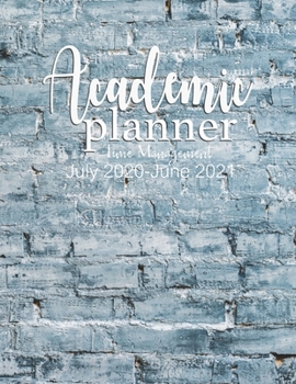 Paperback Academic Planner Time Management July 2020-June 2021: Monthly Calendars with Holidays, Planner Schedule Organizer July 2020-June 2021 Time Management Book