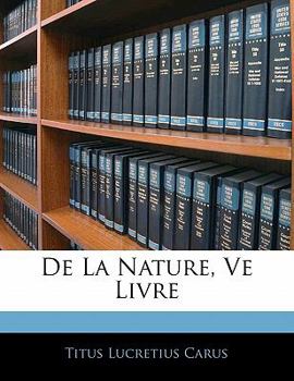 Paperback De La Nature, Ve Livre [French] Book
